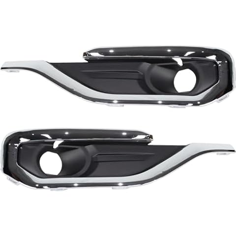 STILEALUS Front Fog Light Trims For 2017-2019 GMC Acadia Left Driver & Right Passenger Side Cover