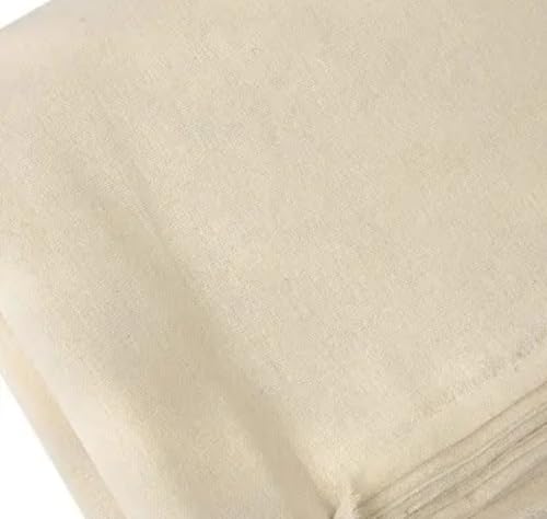 Image of Embroidery Cloth for Needle Art and Crafts, DIY Crafts, Thick Canvas Fabric Natural Color 100% Cotton 1 Meter