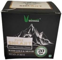 Miniatura 6 de Vubasil Shilajit de resina del Himalaya  Shilajeet con Swarn y Rajat Bhasma para apoyar la fuerza vital, la resistencia y la energía, 20gm cada