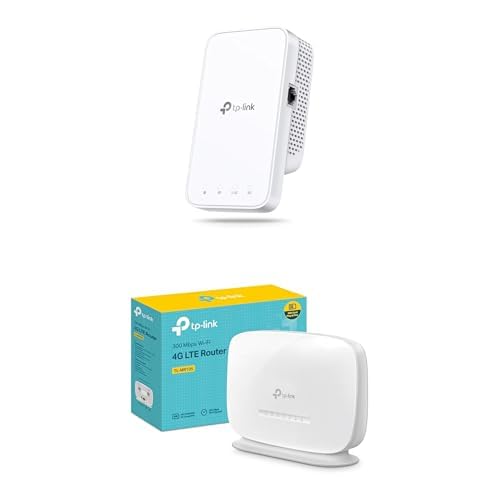 Bundle of TP-Link RE330 WiFi Repeater, AC1200 Amplifier +P-Link TL-MR105| Router 4G LTE (Cat 4), Router 3G/4G Velocidad de Red hasta 300Mpbs, Antena Desmontable, Plug&Play
