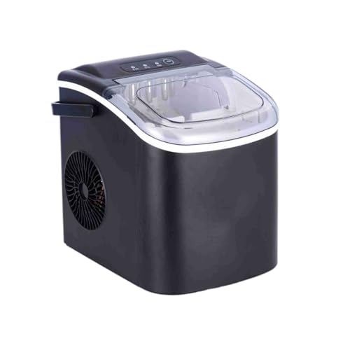 Fabricadora de hielo de encimera 25 lbs/24H plástico negro miniatura 1
