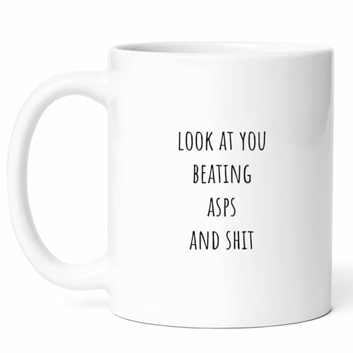 Beating Asps Mug - Sleep Disorder Coffee Cup - Insomnia Funny Gift From Family - Quality Tea Mugs - Restful Night Cups - 11 Oz Ceramic Gifts For Apnea Patients, Birthday, Him, Her, National Day