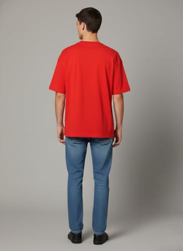 Image of Besick Oversized Plain Cotton Drop Shoulder Baggy fit Tshirt for Men
