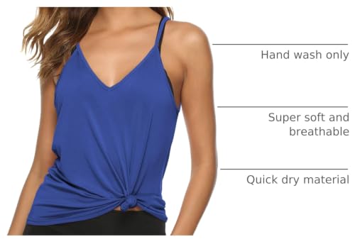 Image of LEXISLOVE Womens Workout Shirts Sexy Open Back Activewear Workout Clothes Sports Yoga Tank Tops
