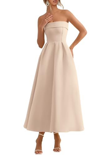 PRETTYGARDEN Cocktail Dresses for Women 2026 Summer Formal Elegant Tube