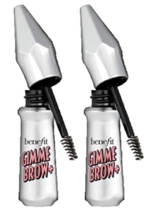 TWO Benefit GIMME BROW Brow Volumizing Fiber Gel 3 gel travel mini 1g / 0.03 oz bundle