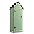 Fiveshow Outdoor Storage Shed with Floor & Adjustable Shelves, Wooden Garden Tool Cabinet Weatherproof, 71" Vertical Patio Organizer