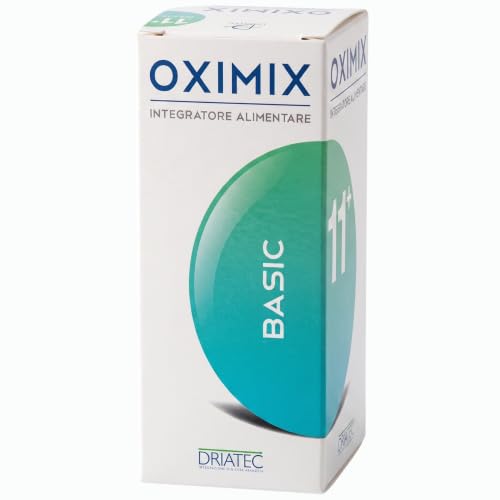 Magnesio Citrato Carbonato Pidolato Ascorbato e Vitamina C Driatec con Sali di Potassio Citrato e Bicarbonato 160 Capsule Senza Zucchero e Senza Glutine Oximix 11+ Basic