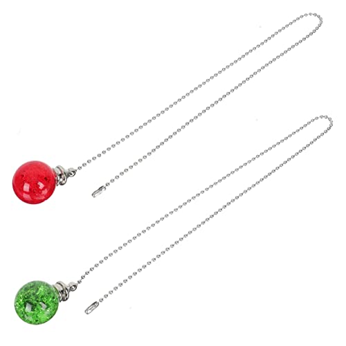 Homoyoyo 2 Piezas cordón de cristal ceiling fan ventilador plafon decoração casa home decor plafón plafones decorativo tirar de las cadenas ventilador de techo tirar cadenas planchar rojo