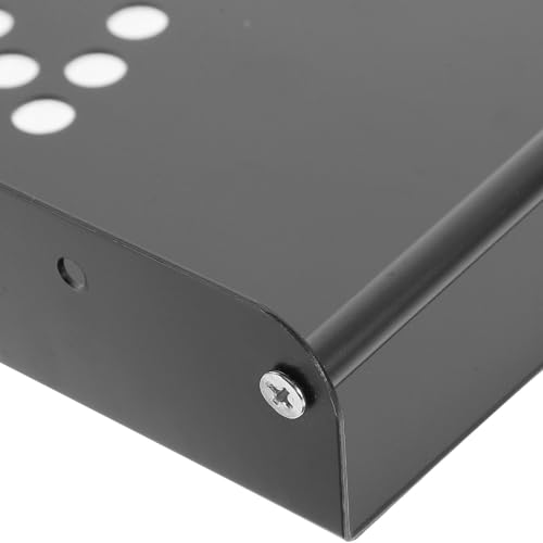 Soporte de pared para router, módem y proyector de aluminio negro sin taladro 5