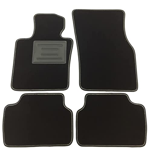 ASC Mini Cooper III série F55-F56-F57 3-5 portes 2014-2020 tapis de voiture, tapis de voiture, en moquette noire avec talonnette
