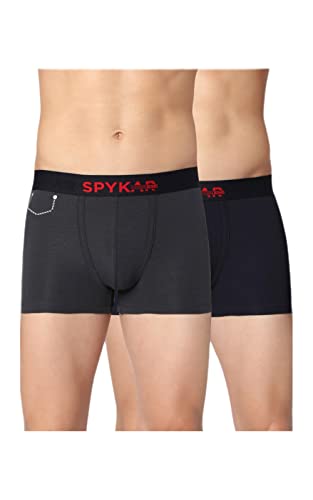 Image of Underjeans Men's Cotton Blend Trunks (Pack of 2) (UJNPTS008E2)