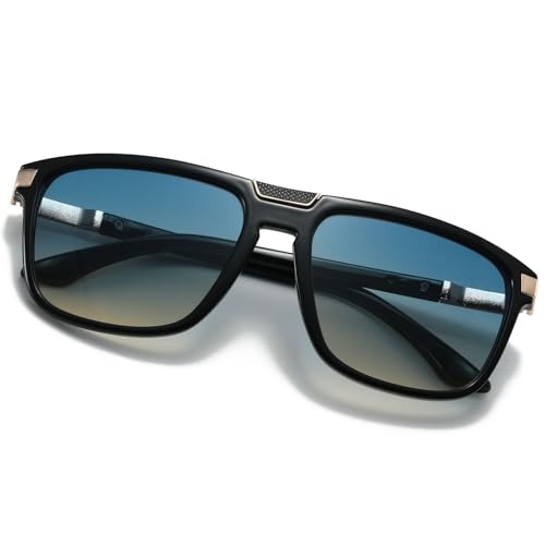 Image of Xpectrum Retro Rectangular Square Sunglasses for Men Women Vintage 70s 80s Mobster Gangster Style Rectangle Shades