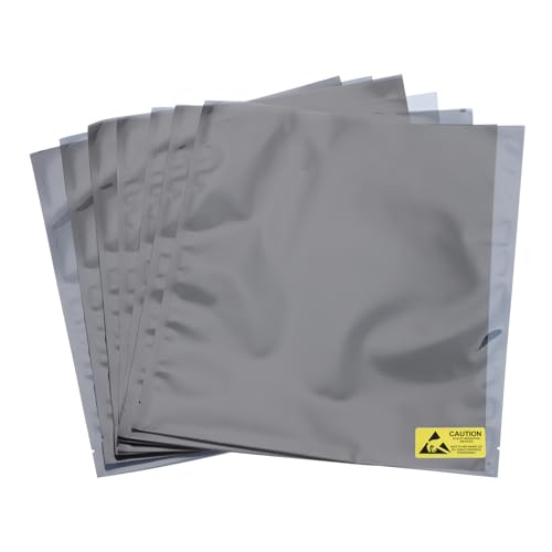Image of MECCANIXITY 20Pcs Anti Static Bags ESD Shielding Bag Flat Open Top Anti Static Bag for Electronic Devices 8.7x9.8 Inch(220 * 250mm)