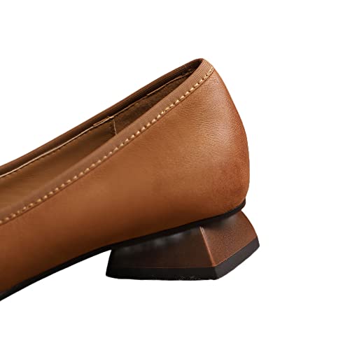 TinaCus Women's Pointed Toe Handmade Genuine Leather Comfort Slip On Flat Shoes3