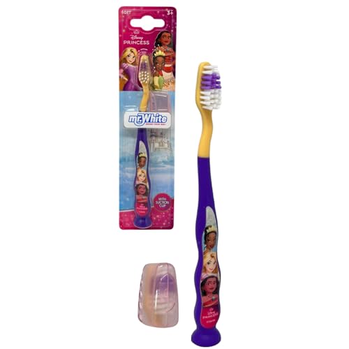 Cepillo de dientes manual para niños Princesas Disney accesorio para el cuidado de la higiene bucal cepillo de dientes con mango ergonómico cerdas suaves