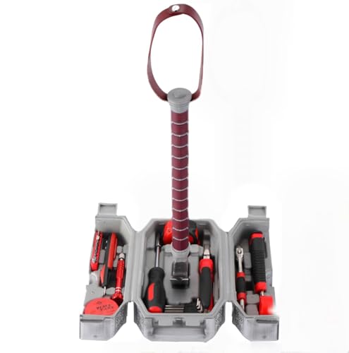 Mighty Hammer Tool Box - Durable & Portable 29-in-1 Kit, Perfect Men's Gift for Travel, Home, and Garage Use