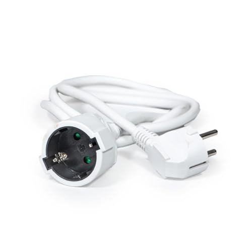 Conexión prolongador Blanco de Cable H05VV-F 3x1.5mm 2m, 3680W, 16A