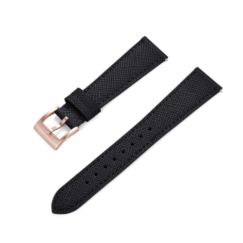 Correa de cuero genuino de 23 mm que soluciona el desgaste de su reloj