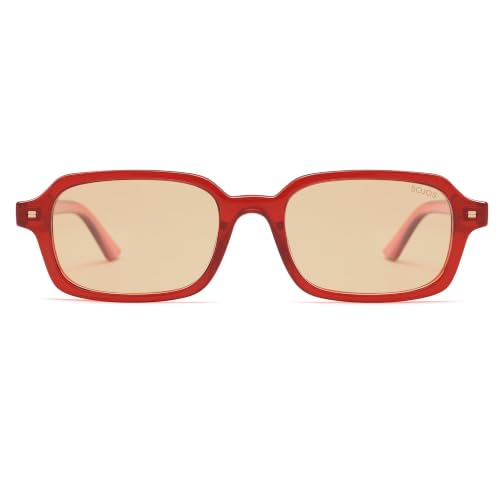 Image of SOJOS Trendy Rectangle Polarized Sunglasses Womens Mens SJ2610