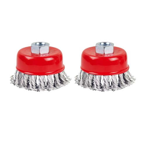 Image of 3in Wire Wheel Brush for Angle Grinder,Wire Cup Brush 5 /8-11 hub-2p