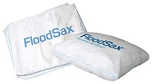 FloodSax 砂なしサンドバッグ 吸水性フラッドバリア 19インチ x 20インチ 40枚パック