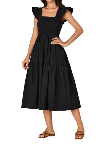 Image of Rooscier Women's A Line Smocked Midi Dress