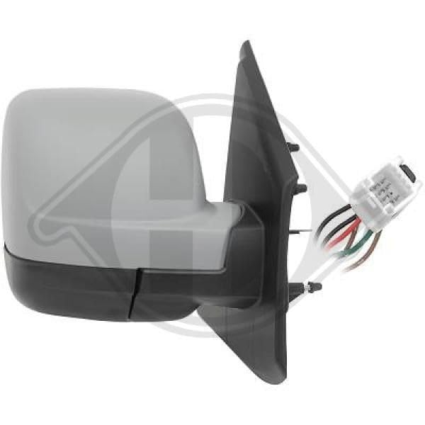 DIEDERICHS 1897026 Espejo retrovisor espejo completo con espejo gran angular para ajuste elect. espejo asférico calefactable con sensor de temperatura derecha Compatible con RENAULT Trafic 3 Furgón FG