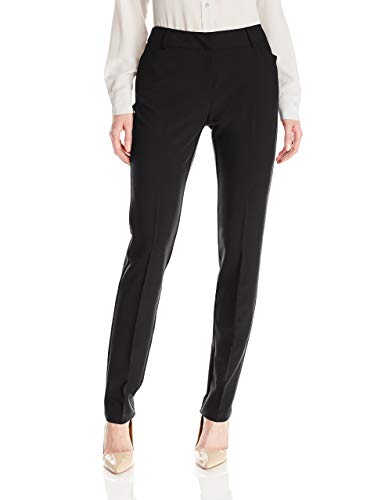 Tribal Women's Soft Twill Bi-Stretch Slim Leg Pant, Black, 12