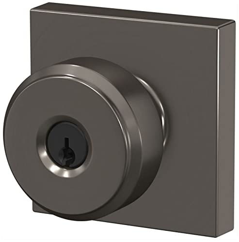 Image of SCHLAGE Bowery Keyed Entry Door Knob, Interior /Exterior, Satin Nickel