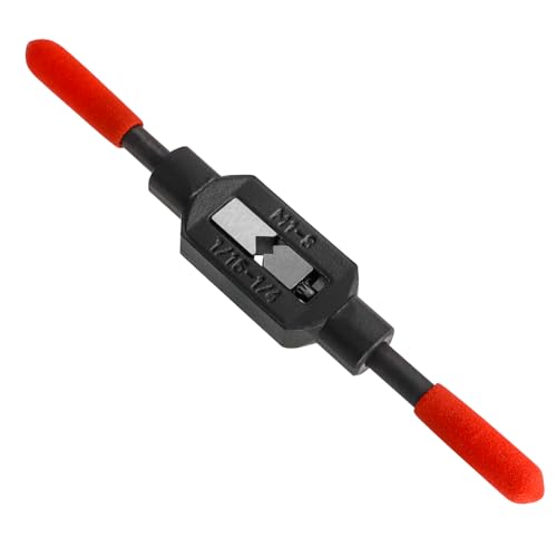 Image of Mesee Adjustable Tap Wrench Plastic Dipped Handle Thread Tap Holder Reamer Hand Tapping Tool M1-M8(1/16"-1/4") Machine Taps Handle Reamer Wrench Spanner for Machinist Repairs