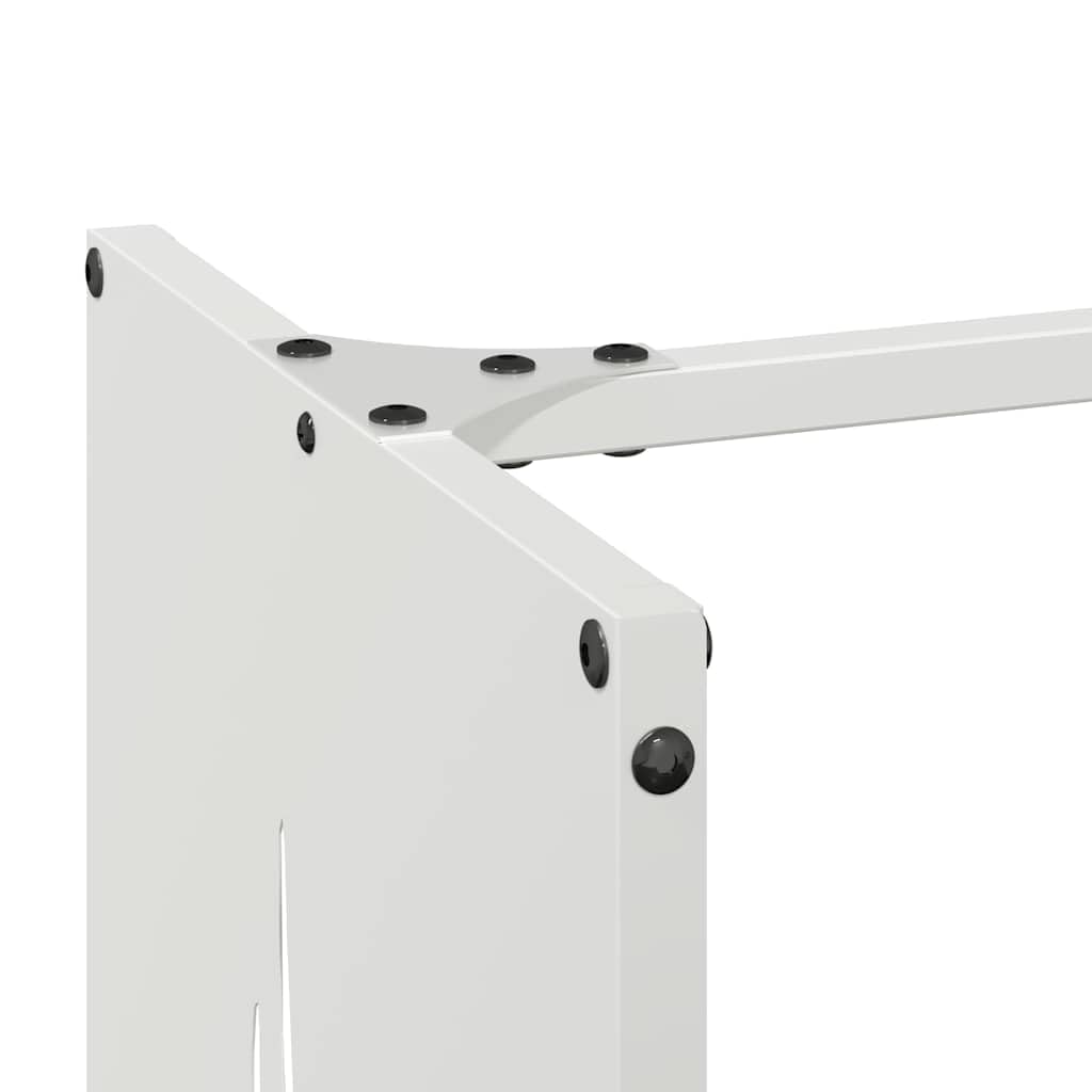 Genérico Leñero Blanco 40x30x80 cm Acero Laminado en frío,Casa y jardín,Accesorios para hornos de leña y chimeneas,Bolsas y Soportes de leña-864226