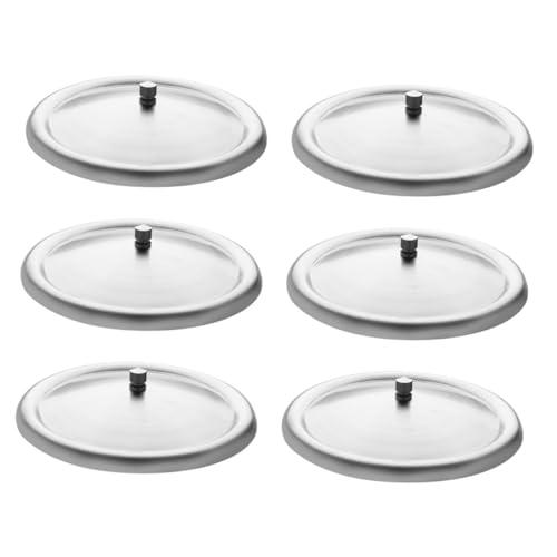 VICASKY 6pcs Stainless Steel Cup Covers Insulated Mug Lids for Hot Drinks Fit for Mugs Glasses Modern Design for Use