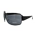 SA106 Mens Oversized Rectangular Shield Designer Fashion Warp Sunglasses Black