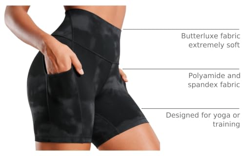 Image of CRZ YOGA Butterluxe Biker Shorts Pockets 5 inch | Extremely Soft, Gentle Compression, Workout, High Waisted, for Women