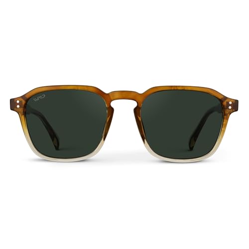 Image of WearMe Pro Men's Polarized Square Sunglasses - Wide Fit, Retro Style, UV400, Lightweight Frame for Driving & Daily Wear