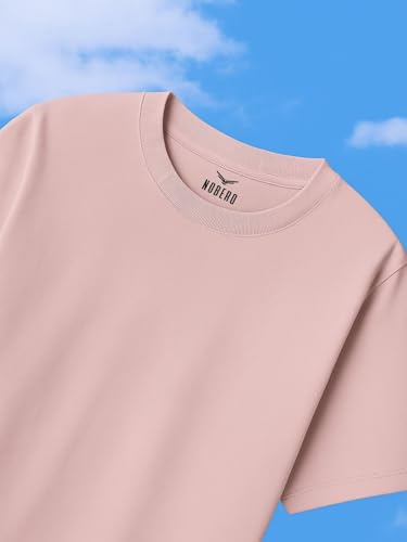 Image of Nobero 100% Cotton Oversized T Shirts for Men Stylish | Oversized Fit | Solid T Shirts for Men 180 GSM Combed Cotton | Round Neck Half Sleeve