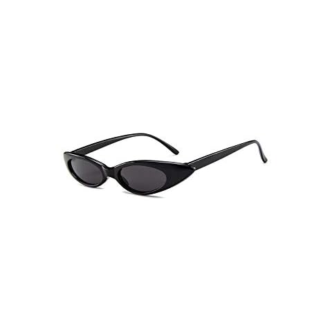 TECH-LINE-DIRECT Top Selling Hot black Small Slim Narrow Cat Eye 2022 Thin Oval Women Sunglasses 90's Retro Flat Lens Cover