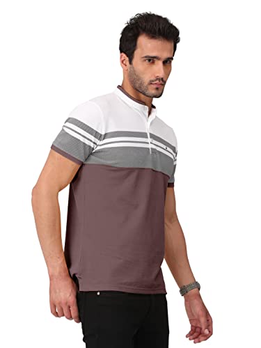 Image of BULLMER Mens Cotton Henley Neck /Chinese Collar Tshirt