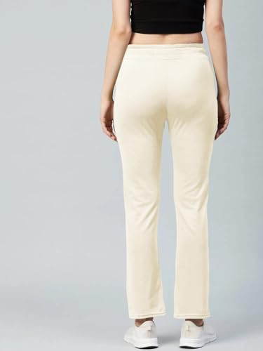 Image of Pinkmint Women Cotton Track Pants with Both Side Pockets | Elastic Waist & Drawstring | Regular Fit | Lounge, Gym & Casual Wear