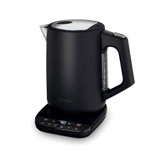 Ninja Bollitore Elettrico con Temperatura di Precisione, con Display LED,1,7L, con Controllo della Temperatura, Facile da Usare, Bollitura Rapida e Mantenimento della Temperatura, Nero Opaco, KT200EU
