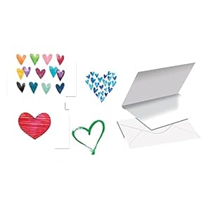 Better-Office-Products-100-Pack-All-Occasion-Greeting-Cards-Assorted-Blank-Note-Cards-4-x-6-inch-6-Contemporary-Heart-Designs-Blank-Inside-with-Envelopes-100-Pack