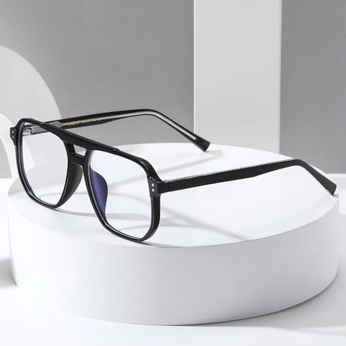 Image of Blue Light Blocking Glasses Gaming Filter Transparent Square Eyeglasses For Eye Protection Men Women, Computer /Tablet /Laptop /Mobile /TV, Anti Blue & Anti eyestrain