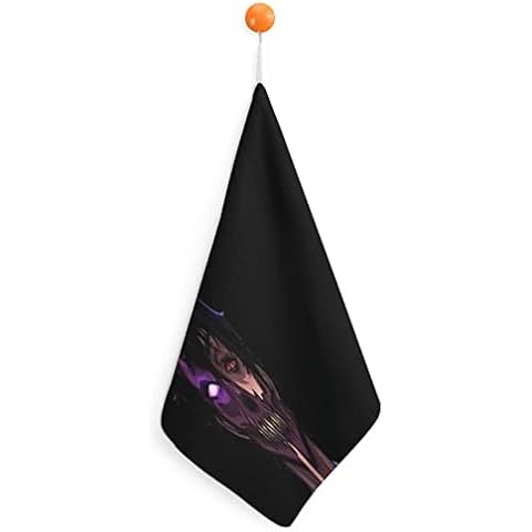 Corpse Husband, Halloween Animal Mouth Bathroom Hand Towels Super Absorbent Soft Small Hanging Towel ,With Hanging Loop Washable Towel Fast Drying 30x30cm Cover
