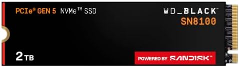 WD_Black SN8100 2TB NVMe SSD - PCIe 5.0x4, M.2 2280, Up to 14,900...