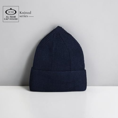 Image of ICH Premium Knitted Cap Model No. (N-02) | Stretchable Free Size Kufi Cap | Soft, Comfortable & Breathable Headwear, Prayer, Travel & Casual Use