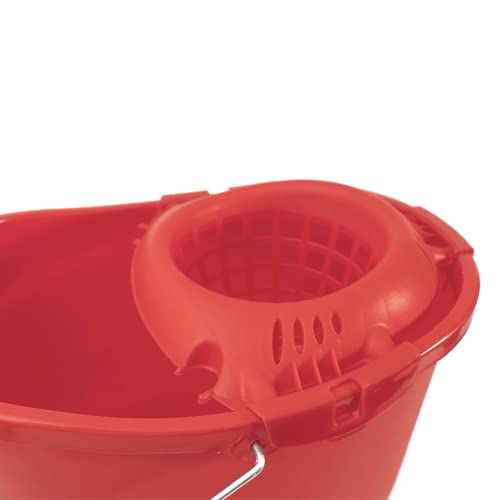 Secchio mocio rosso con strizzatore, Secchio