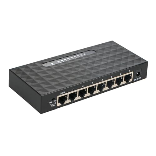 MERRYHAPY 1pc Port Ethernet No Setup Required Mbps Auto Negotiation Play for Black Design