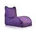 Bepouf Poltrona Chaise Longue Puf Pouf Dimensioni 110x80 Poliestere Pieno (Viola)