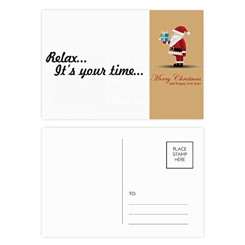 Cartes postales Père Noël Relax Time : lot de 20 cartes avec citations